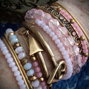 Retired Alex and Ani Bangles Love stack!